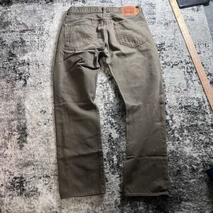 Levi's 501 Men's Jeans Fit 34x30 Navy Green Straight Leg Denim Pants